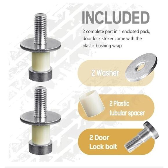 Door Lock Striker 38420 Compatible with Door Latch Bolts for 1971-1991 GMC Truck - Picture 3 of 5